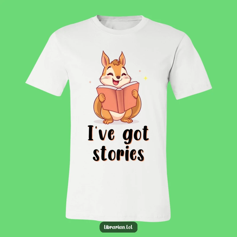 Funny Squirrel Reading Shirt: Enthusiastic Bookworm Tee for Humorous Gift