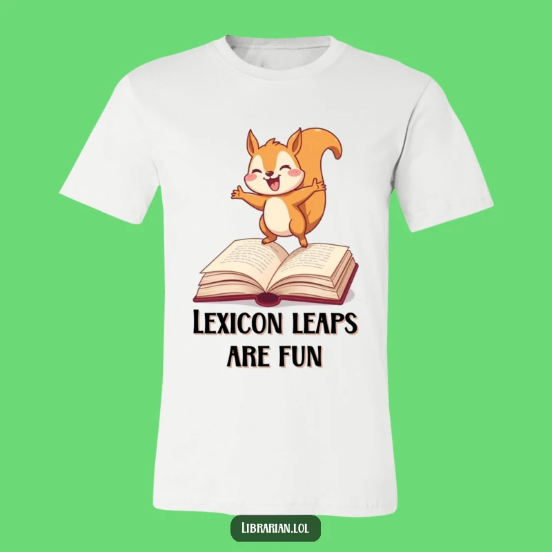 Funny Squirrel Dictionary T-Shirt: Express Your Joyful Love for Books