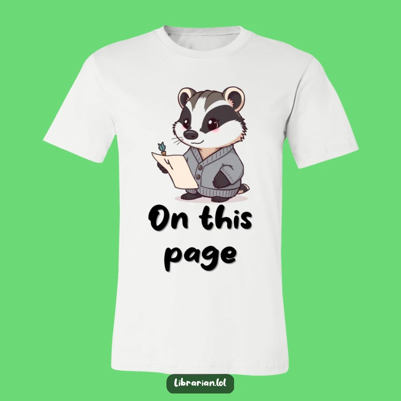 Funny Badger Scholar T-Shirt: Wear Your Focus with this Hilarious Gift