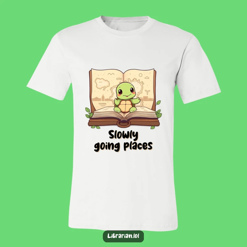 Funny Turtle Story Map T-Shirt: Adventure Awaits with Wise Guidance
