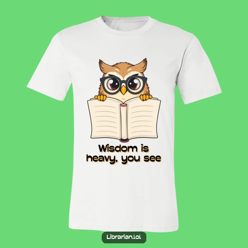 Funny Curious Owl Spectacle T-Shirt: Cheeky Bookworm Tee, Ideal Funny Gift for Readers