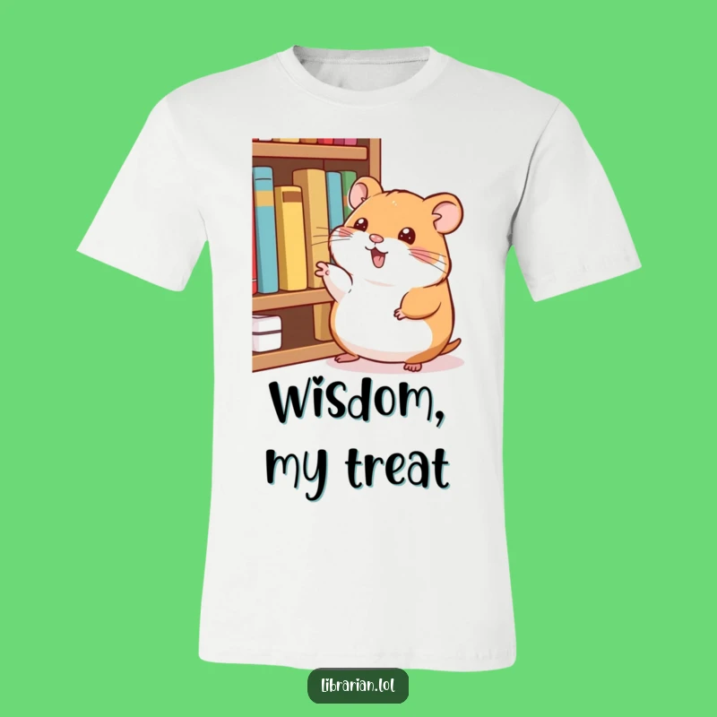 Funny Happy Hamster Bookworm T-Shirt: Pointing Out Literary Gems Gift