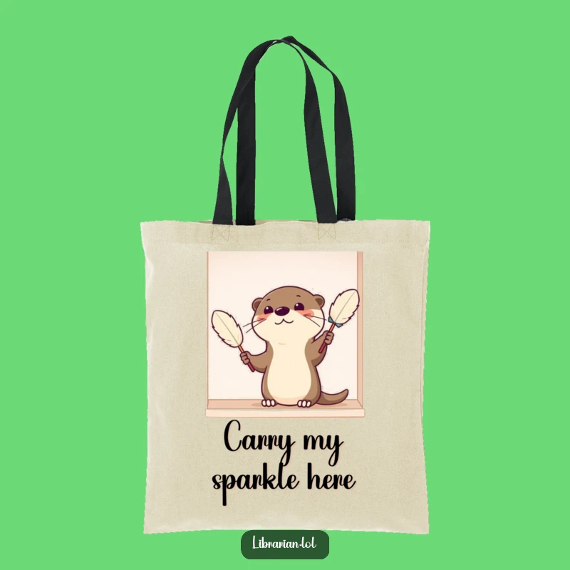 Funny Otter Tote Bag - Chic Cartoon Animal Dusting, Practical & Humorous Gift