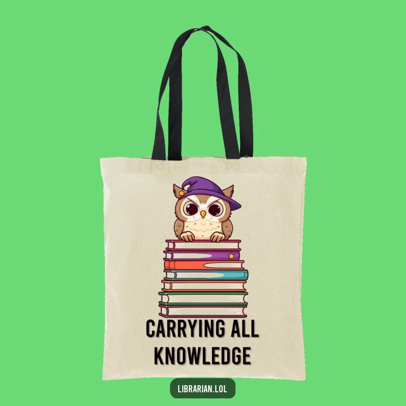 Funny Owl Professor Tote Bag - Chic & Hilarious Accessory for Book Lovers