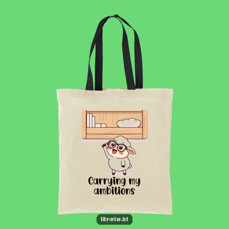 Funny Sheep Tote Bag - Chic Cartoon Animal Reaching, Practical & Humorous Gift