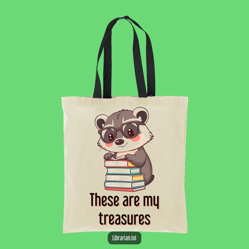 Funny Badger Reading Tote Bag: Bookish Accessory, Intellectual Style