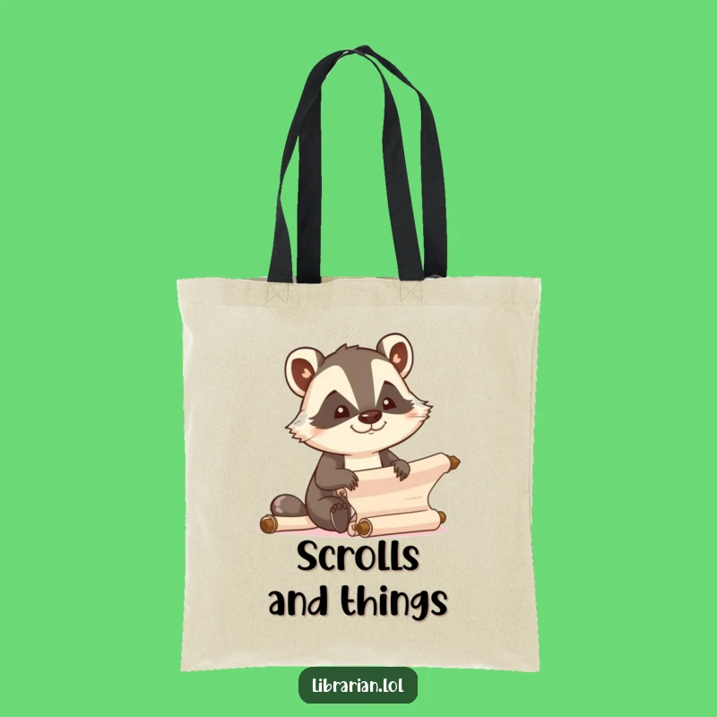 Funny Badger Tote Bag, Focused Organizer, Efficient Carryall Gift