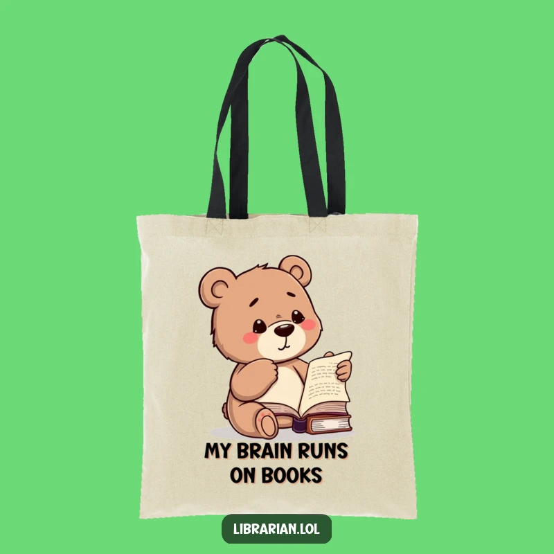Funny Bear Knows Best Tote Bag - Carry Your Books with Humor