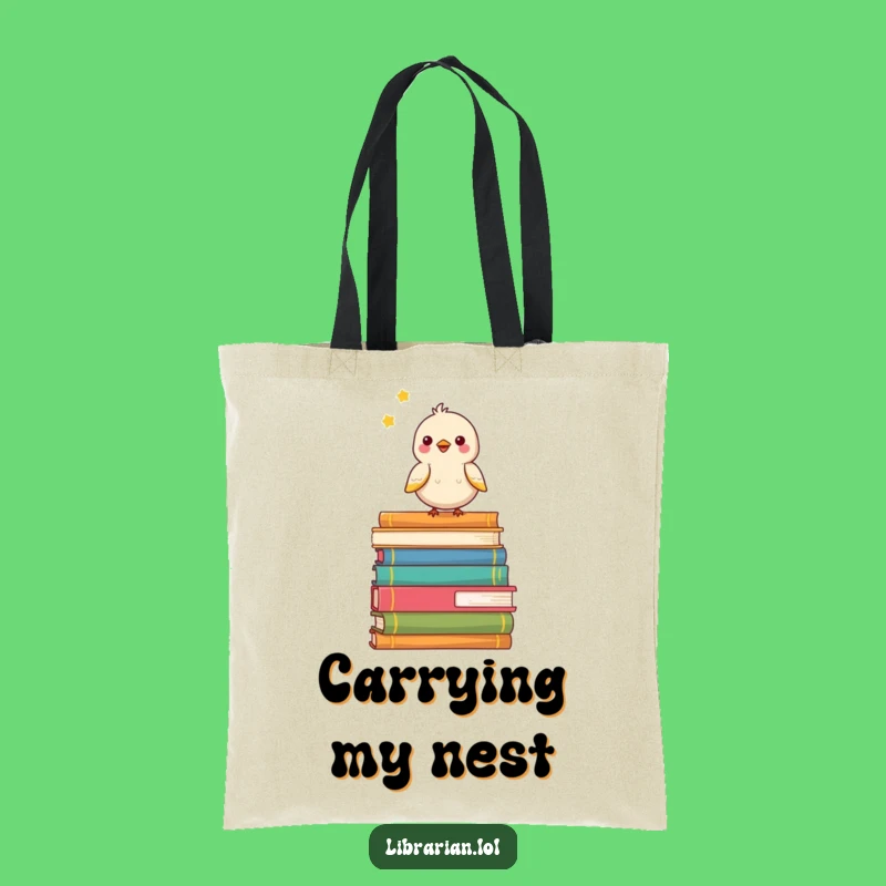 Funny Birdy Book Lover Tote Bag - Carry Your Joy and Books