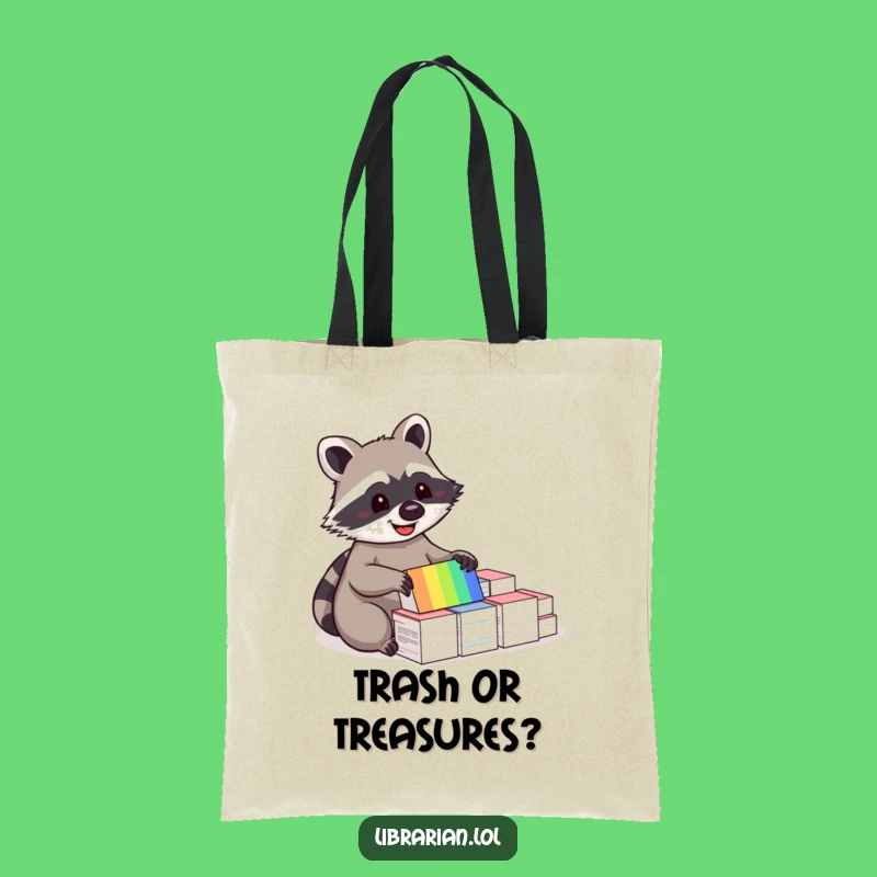 Funny Raccoon Canvas Tote Bag - Essential Organizer for Everyday