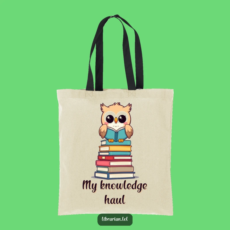 Funny Owl Librarian Tote Bag: Carry Your Books and Your Wisdom!