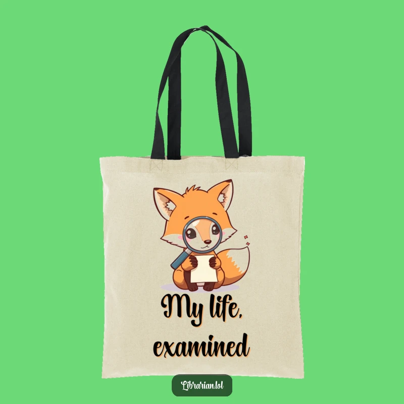 Funny Fox Detective Tote Bag: Carry Your Clues in Style