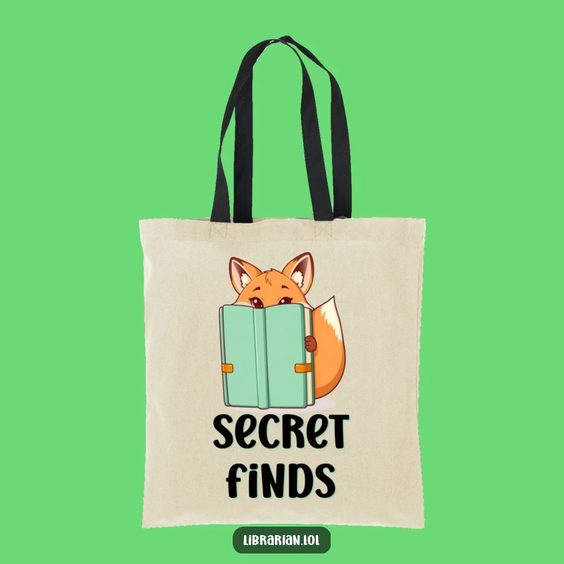 Funny Fox Librarian Tote Bag: Carry Your Secrets and Stories with Style!